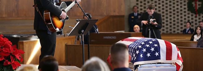 Lee Brice Pays Tribute to U.S. Air Force Major Troy Lee Gilbert During Full Military Honors Funeral Service at Arlington National Cemetery