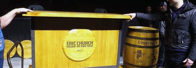 Eric Church Receives One-of-a-Kind Whiskey Barrel and Bar From Jack Daniel’s