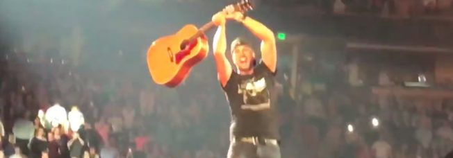 Luke Smash! Watch Luke Bryan Smash His Guitar to the Restful Sounds of “Enter Sandman”